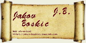Jakov Boškić vizit kartica